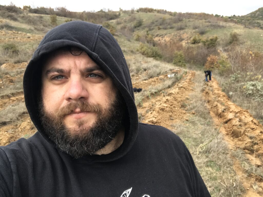 Selfie Mihail, first day planting